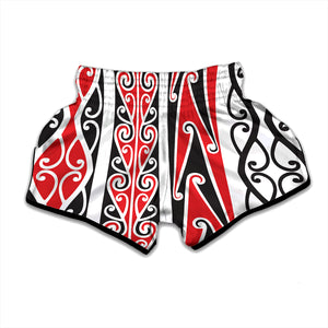 Maori Tribal Print Muay Thai Boxing Shorts