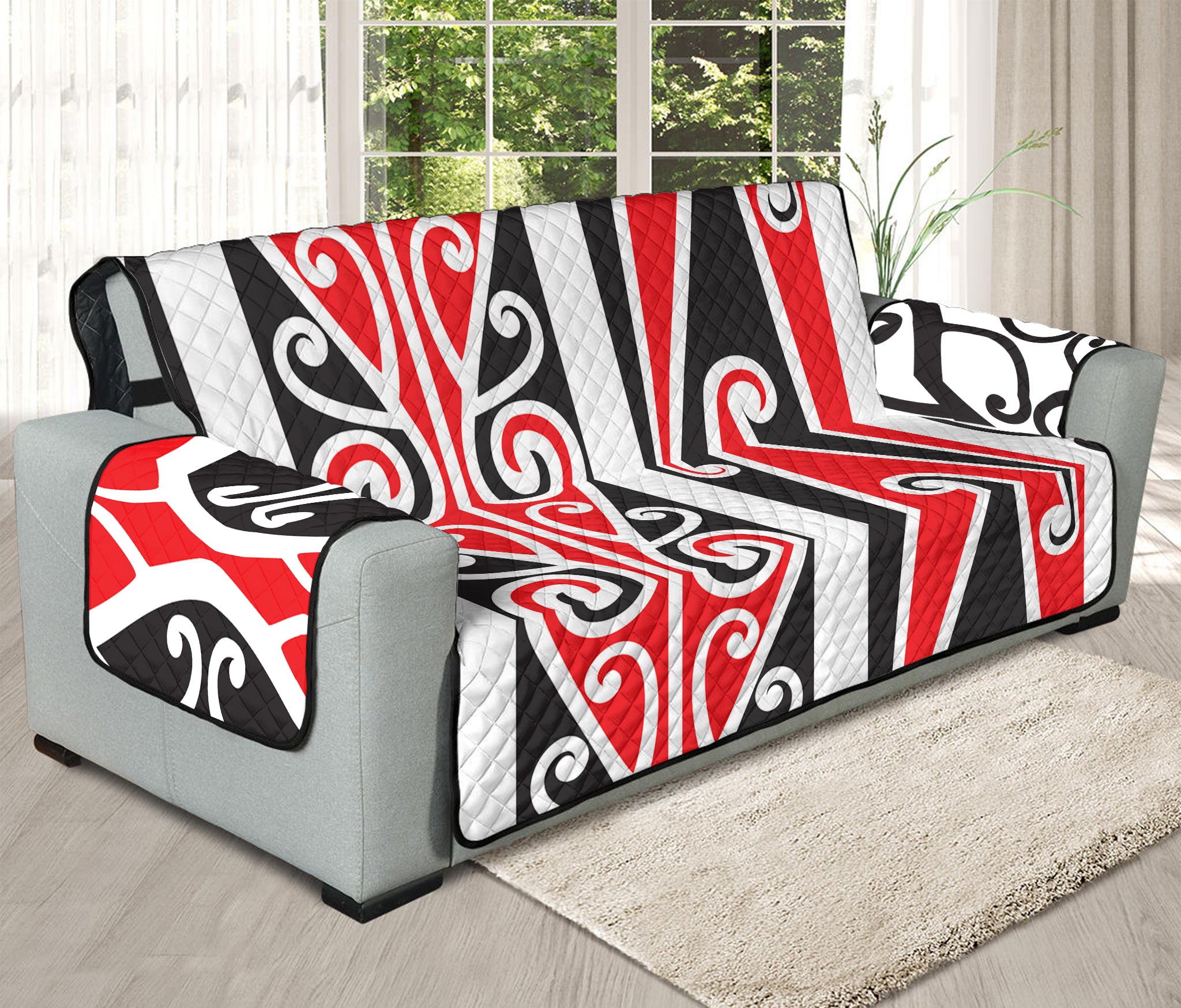 Maori Tribal Print Oversized Sofa Protector