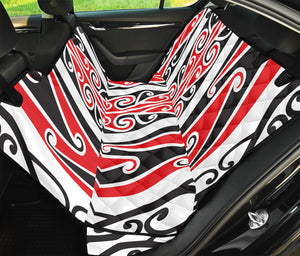 Maori Tribal Print Pet Car Back Seat Cover