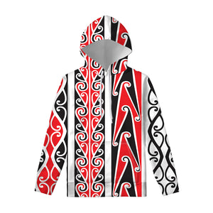 Maori Tribal Print Pullover Hoodie