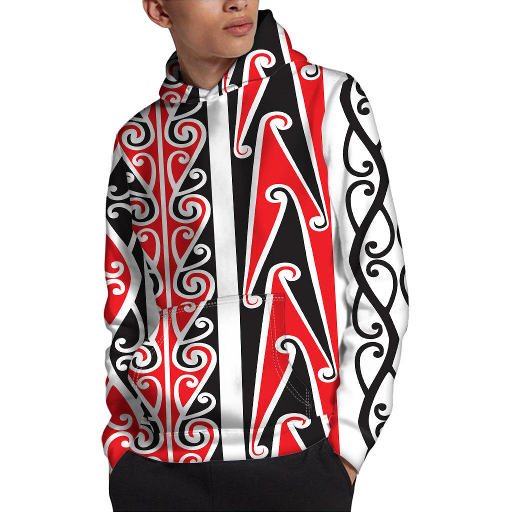 Maori Tribal Print Pullover Hoodie