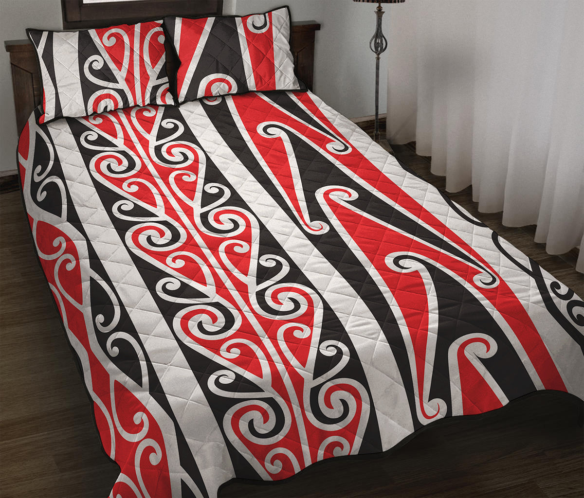 Maori Tribal Print Quilt Bed Set