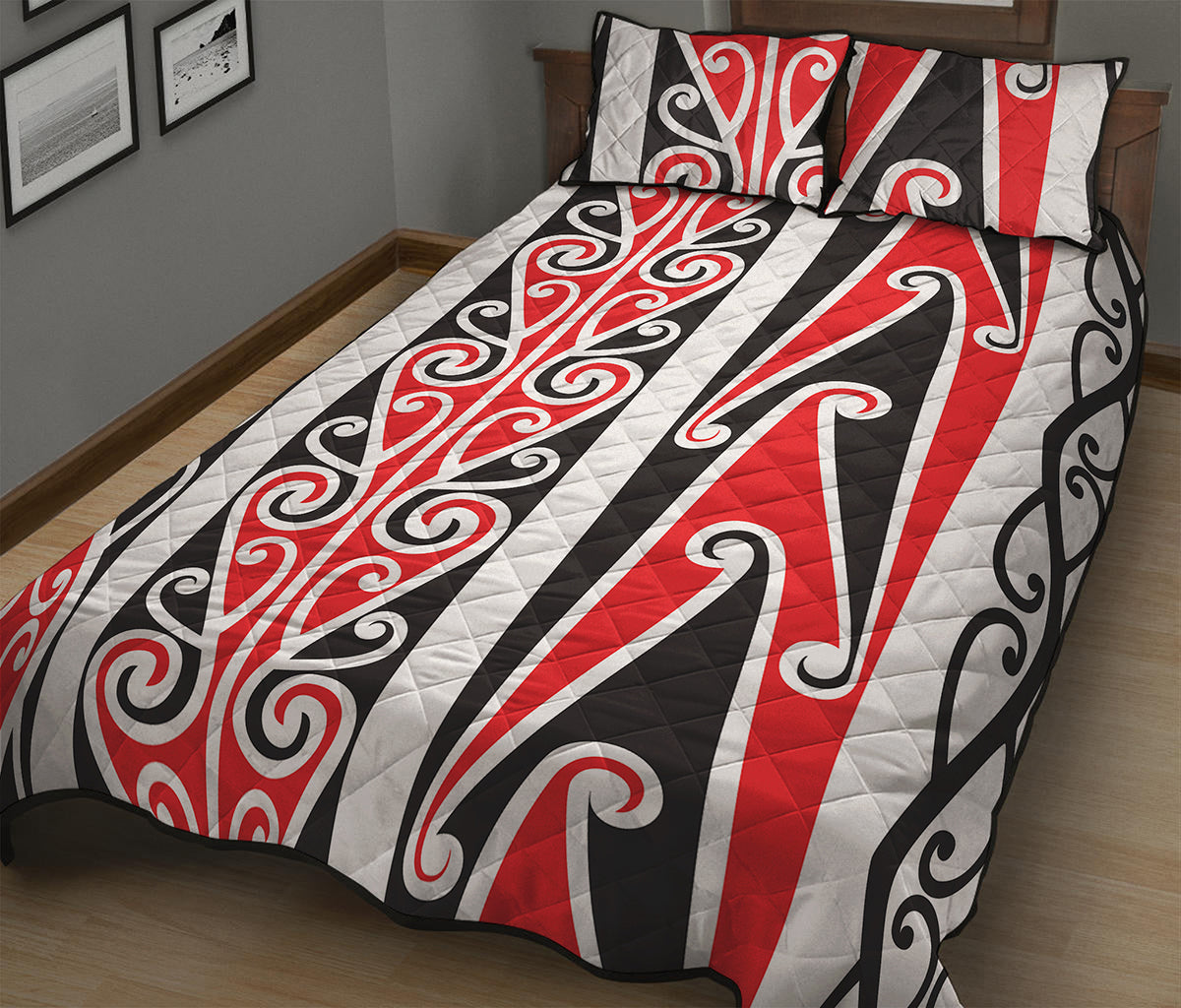 Maori Tribal Print Quilt Bed Set