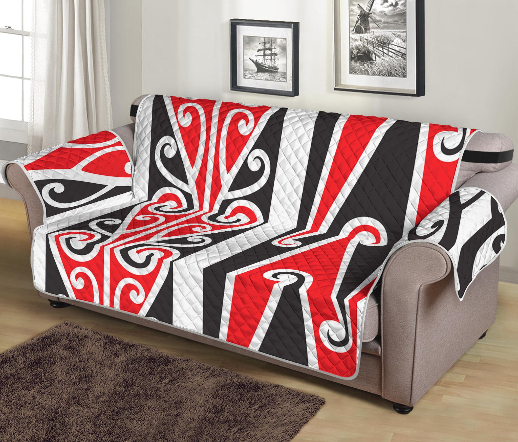 Maori Tribal Print Sofa Protector