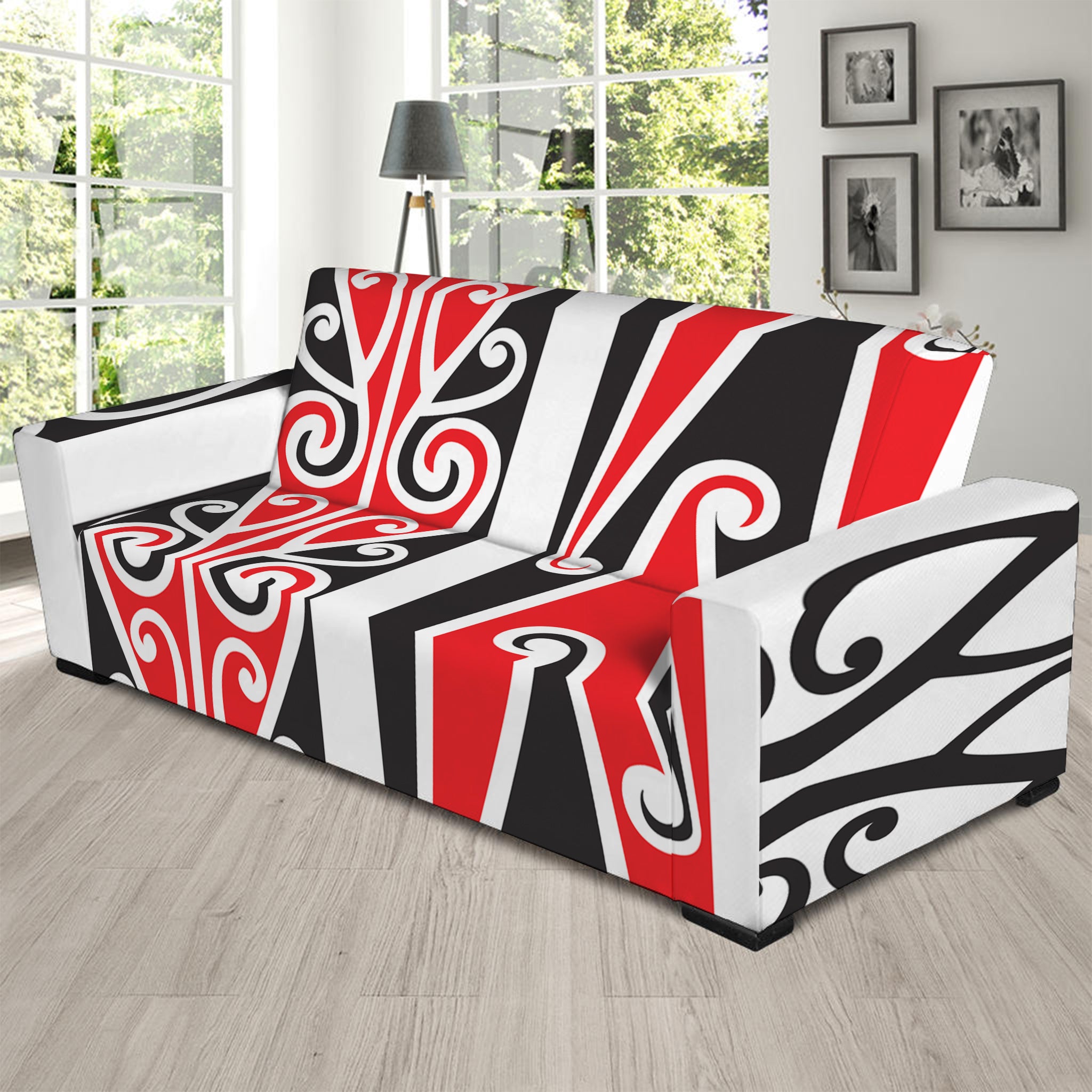 Maori Tribal Print Sofa Slipcover