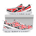 Maori Tribal Print White Running Shoes