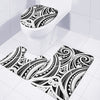 Maori Tribal Tattoo Pattern Print 3 Piece Bath Mat Set