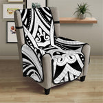 Maori Tribal Tattoo Pattern Print Armchair Protector