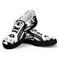 Maori Tribal Tattoo Pattern Print Black Slip On Sneakers
