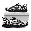 Maori Tribal Tattoo Pattern Print Black Running Shoes