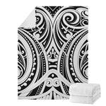 Maori Tribal Tattoo Pattern Print Blanket