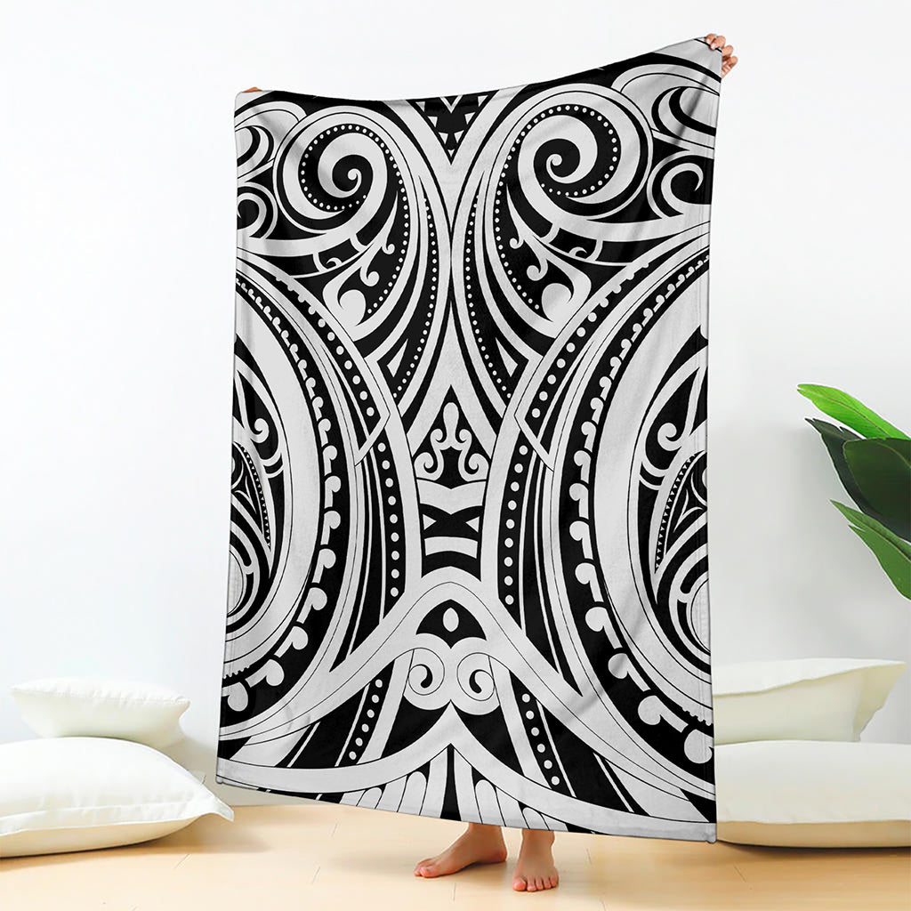 Maori Tribal Tattoo Pattern Print Blanket
