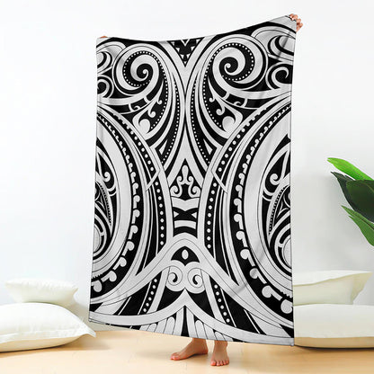 Maori Tribal Tattoo Pattern Print Blanket