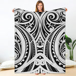 Maori Tribal Tattoo Pattern Print Blanket