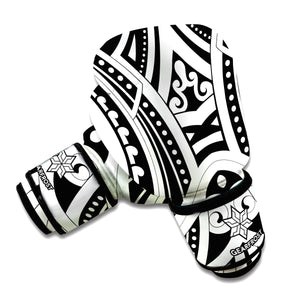 Maori Tribal Tattoo Pattern Print Boxing Gloves