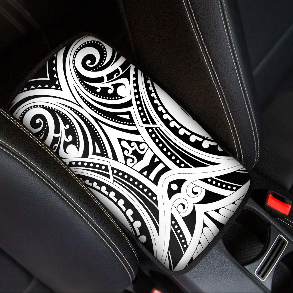 Maori Tribal Tattoo Pattern Print Car Center Console Cover