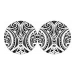 Maori Tribal Tattoo Pattern Print Car Coasters