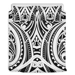 Maori Tribal Tattoo Pattern Print Duvet Cover Bedding Set