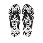 Maori Tribal Tattoo Pattern Print Flip Flops