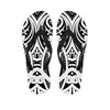 Maori Tribal Tattoo Pattern Print Flip Flops