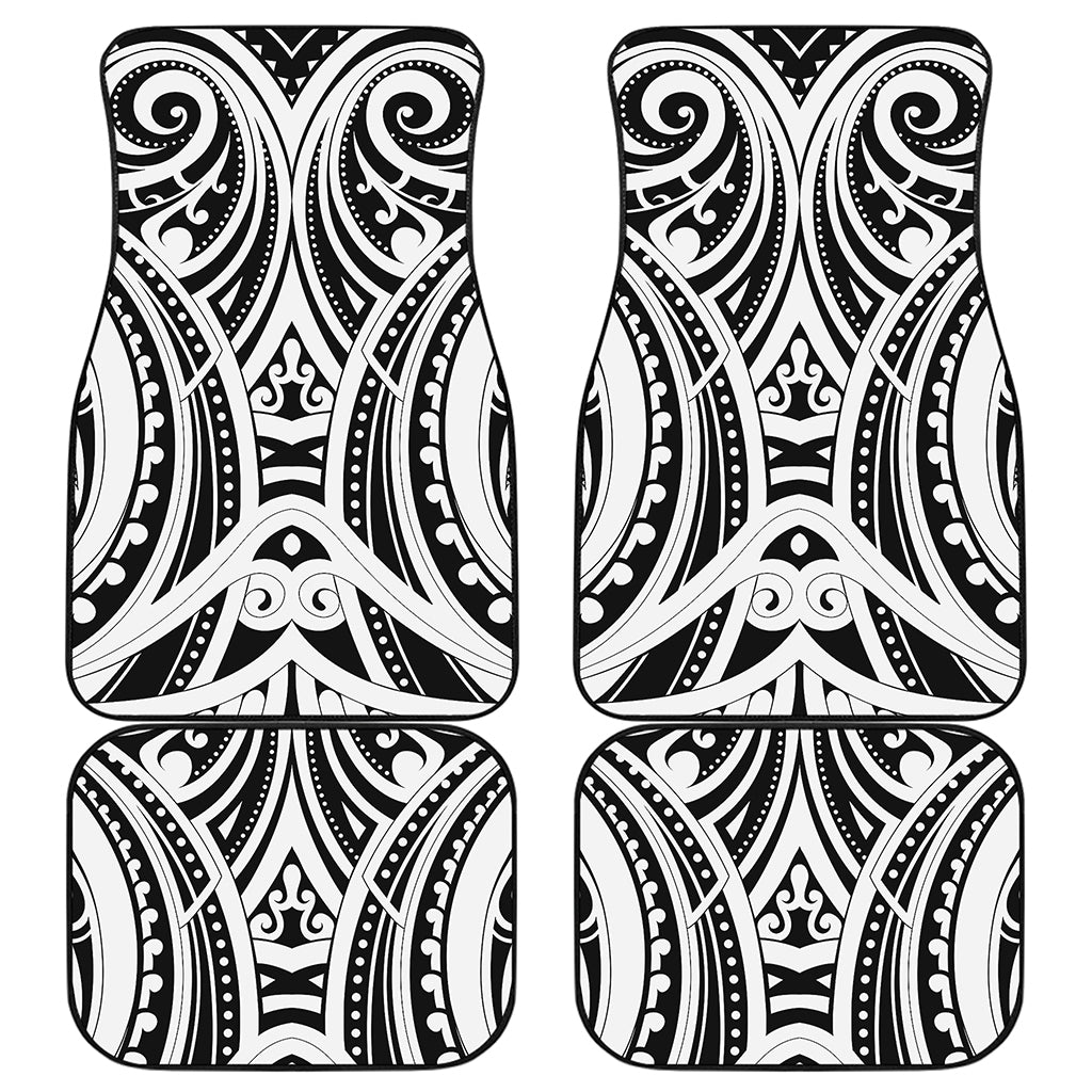 Maori Tribal Tattoo Pattern Print Front and Back Car Floor Mats