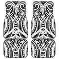 Maori Tribal Tattoo Pattern Print Front and Back Car Floor Mats