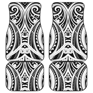 Maori Tribal Tattoo Pattern Print Front and Back Car Floor Mats