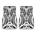 Maori Tribal Tattoo Pattern Print Front Car Floor Mats