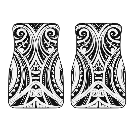 Maori Tribal Tattoo Pattern Print Front Car Floor Mats