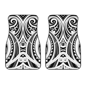 Maori Tribal Tattoo Pattern Print Front Car Floor Mats