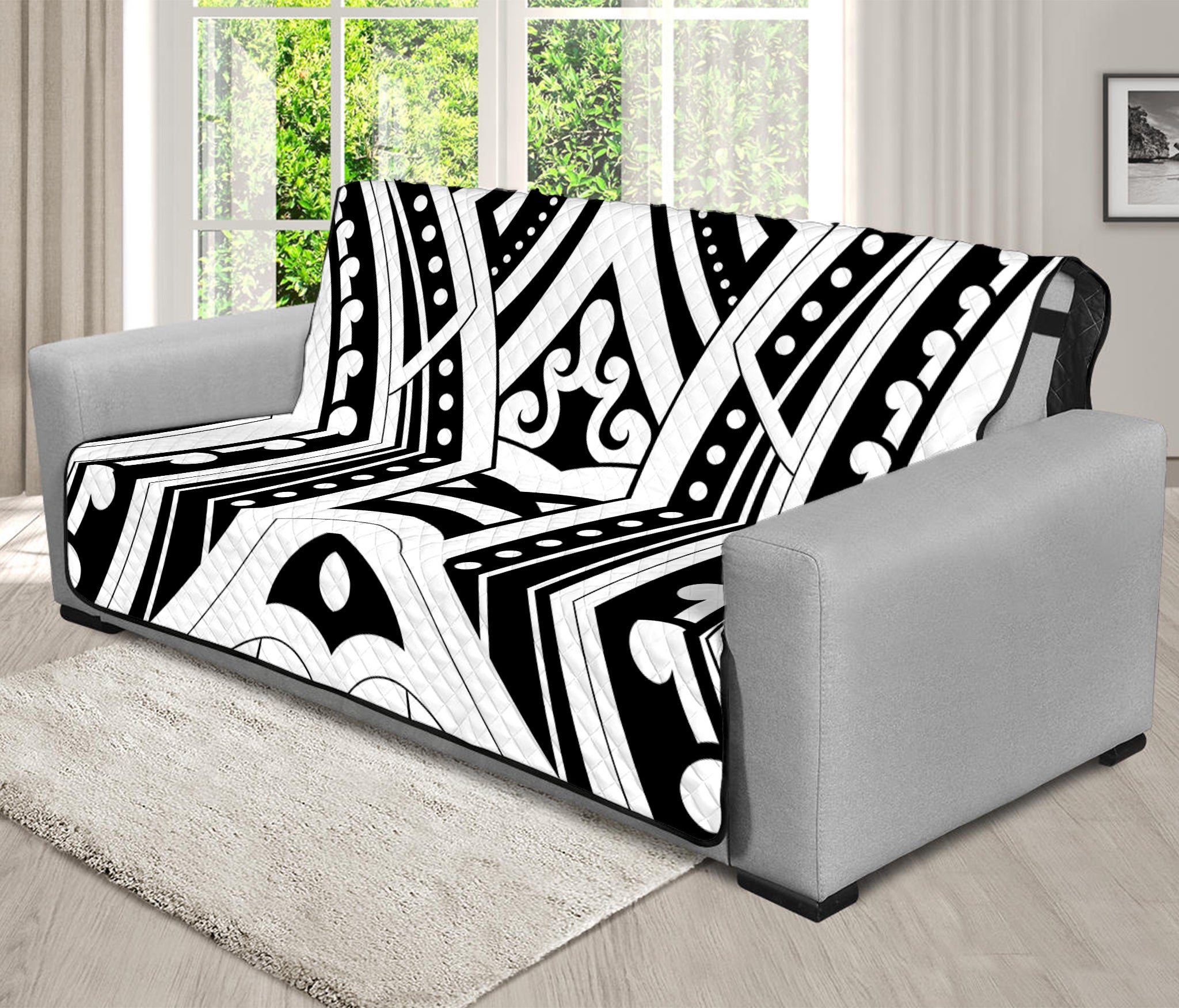 Maori Tribal Tattoo Pattern Print Futon Protector