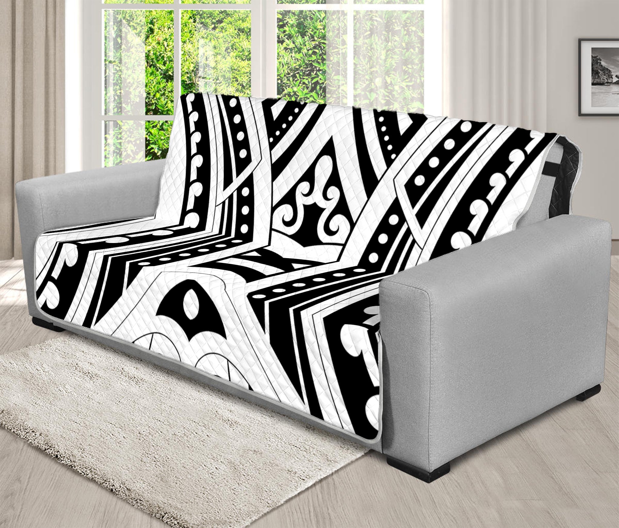 Maori Tribal Tattoo Pattern Print Futon Protector