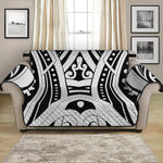 Maori Tribal Tattoo Pattern Print Loveseat Protector