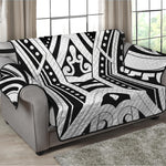 Maori Tribal Tattoo Pattern Print Loveseat Protector