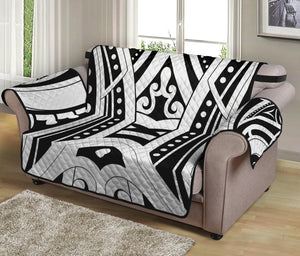 Maori Tribal Tattoo Pattern Print Loveseat Protector