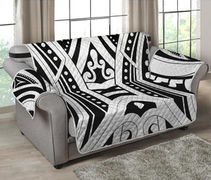 Maori Tribal Tattoo Pattern Print Loveseat Protector