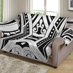 Maori Tribal Tattoo Pattern Print Loveseat Protector