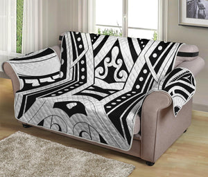 Maori Tribal Tattoo Pattern Print Loveseat Protector