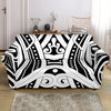 Maori Tribal Tattoo Pattern Print Loveseat Slipcover