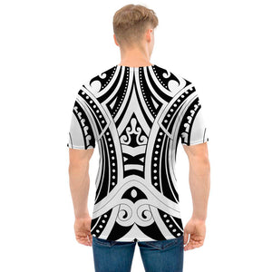 Maori Tribal Tattoo Pattern Print Men's T-Shirt