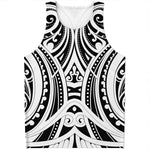 Maori Tribal Tattoo Pattern Print Men's Tank Top