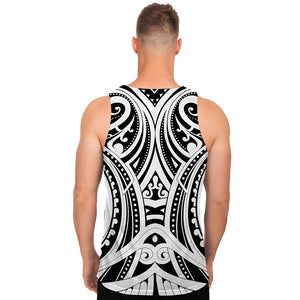 Maori Tribal Tattoo Pattern Print Men's Tank Top