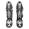 Maori Tribal Tattoo Pattern Print Muay Thai Shin Guards