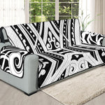 Maori Tribal Tattoo Pattern Print Oversized Sofa Protector