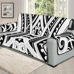 Maori Tribal Tattoo Pattern Print Oversized Sofa Protector