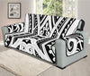 Maori Tribal Tattoo Pattern Print Oversized Sofa Protector