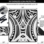 Maori Tribal Tattoo Pattern Print Oversized Sofa Protector