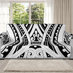 Maori Tribal Tattoo Pattern Print Oversized Sofa Protector