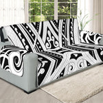 Maori Tribal Tattoo Pattern Print Oversized Sofa Protector