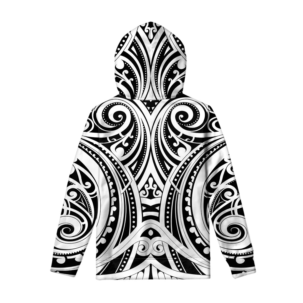 Maori Tribal Tattoo Pattern Print Pullover Hoodie